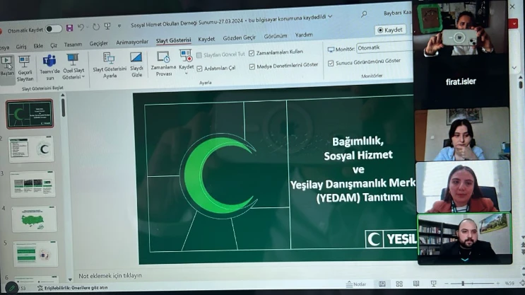 Sosyal Hizmet Okulları Birliği ve Yeşilay Danışmanlık Merkezi İşbirliği ile Yürütülen Bağımlılık Çalıştayı 